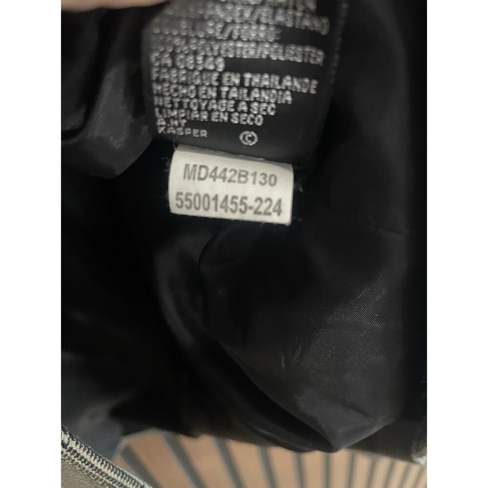 Classic Professional Gray Plaid Blazer One Button Tailored Career Jacket Size 14 - Picture 7 of 7